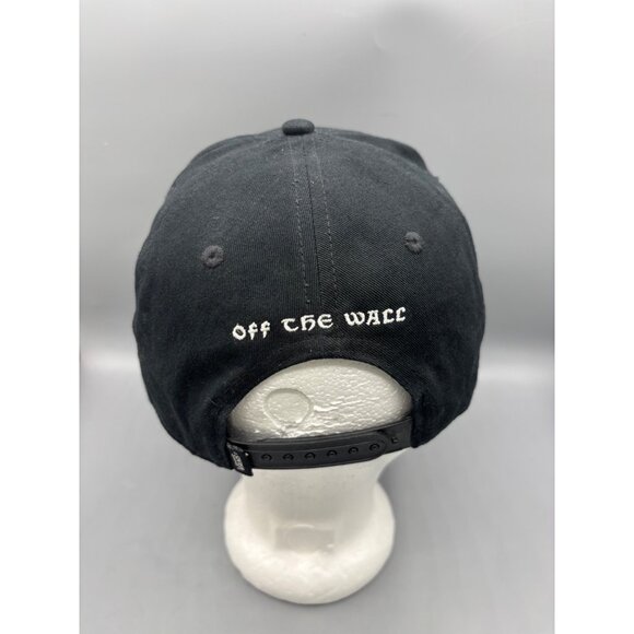 Vans Black Snapback Hat Embroidered Flame Rose One Size - Picture 3 of 6